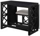 Homelegance® Salina 3-Piece Black Pack Desks with Stool Set-4