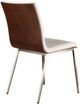 Armen Living Cafe 2-Piece Brushed Stainless Steel/Walnut/White Side Chair Set-3