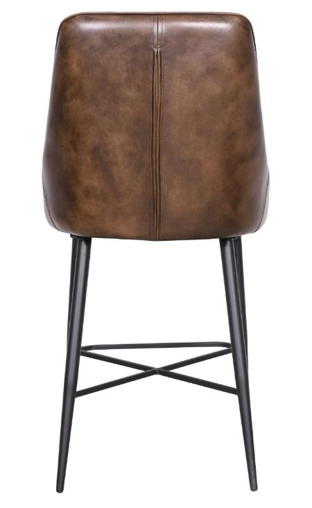 Home Trends & Design Leeds Antique Whiskey/Black Counter Height Chair-2