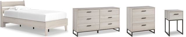 Signature Design by Ashley® 4-Piece Natural Twin Platform Bed Set-0