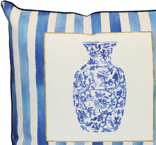 Stylecraft Tamara Day Blue Stripes Designer Pillow-1