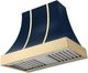 AGA Cascade 36" Indigo Wall Mounted Range Hood with Polished Brass Trim-0