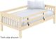 Crate Designs™ Furniture Unfinished Twin XL Mission Upper Bunk Bed-0