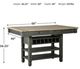 Signature Design by Ashley® Tyler Creek Brown Counter Height Dining Table with Gray Base-2