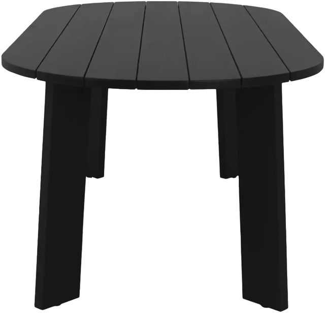 Moe's Home Collection Delta Black Teak Outdoor Oval Dining Table -2