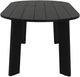 Moe's Home Collection Delta Black Teak Outdoor Oval Dining Table -2