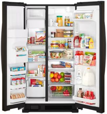 Whirlpool® 33" 21.4 Cu. Ft. Black Stainless Side-by-Side Refrigerator-4