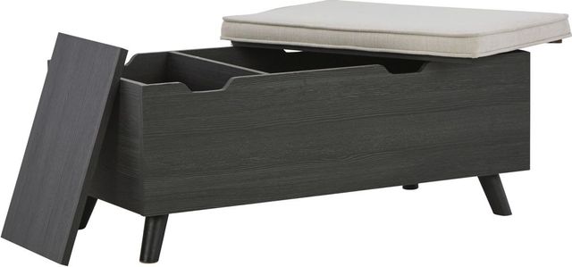 Signature Design by Ashley® Yarlow Gray/Linen Storage Bench-1