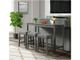 Elements International Oak Lawn 4-Piece Charcoal Gray/Gray Bar Table Set-4