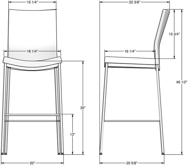 Amisco Customizable Osten Upholstered Bar Stool-2
