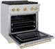 ZLINE Autograph Edition 30" Satin Stainless Steel Pro Style Gas Range with 4 Burner Cooktop-4