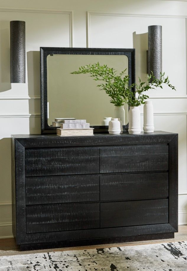 Millennium® by Ashley Londer Black Dresser and Mirror-6
