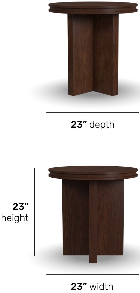 Flexsteel® Waterfall Walnut Round End Table-5