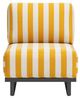 Zuo® Modern Shoreline Black/White/Yellow Aluminum Fabric Outdoor Accent Chair-1