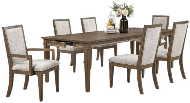 New Classic® Home Furnishings Mariana 7-Piece Vintage Mocha Dining Set-0
