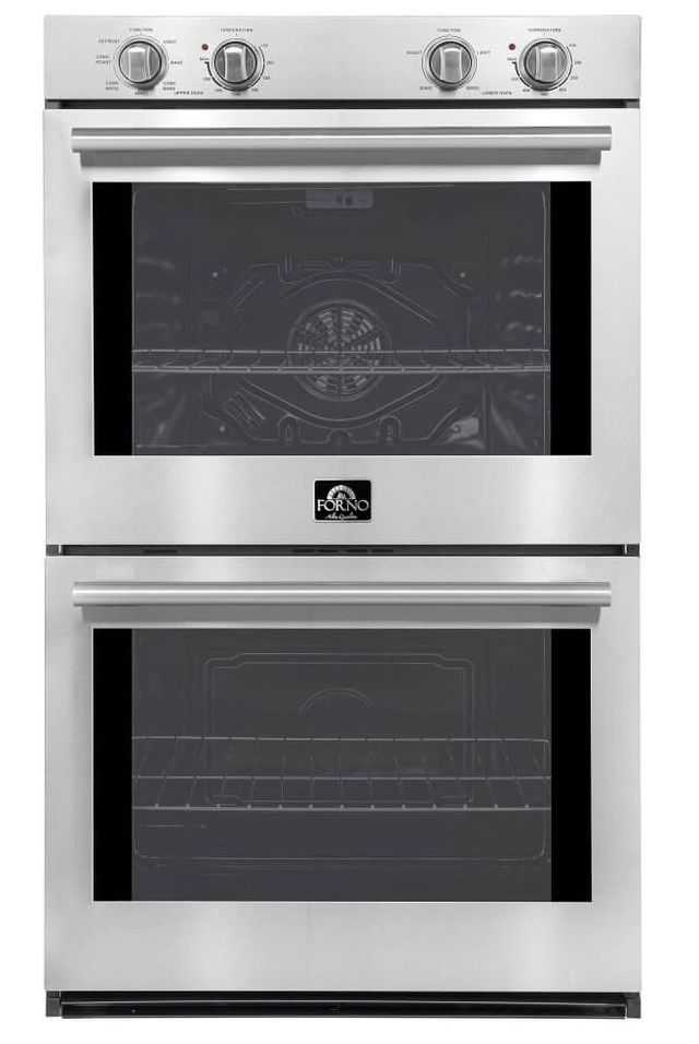 FORNO® Vomero 30" Stainless Steel Double Electric Wall Oven-0