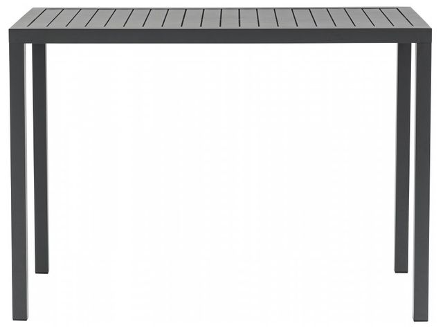 Meridian Furniture Maldives Grey Aluminum 40" Outdoor Patio Rectangle Bar Table-1