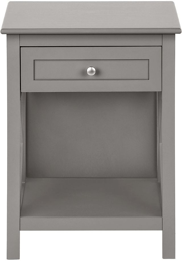 Monarch Specialties Inc. Dark Grey Veneer 2-Tier Storage End Table-1