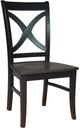 John Thomas Furniture® Cosmopolitan Salerno Black/Coal Side Chair-0