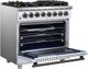 FORNO® Massimo Series Alta Qualita 36" White Pro Style Dual Fuel Range-4
