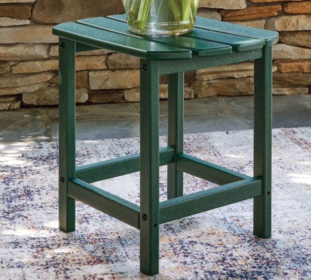 Signature Design by Ashley® Sundown Shores Green Polyethylene Outdoor End Table-1