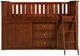 Homelegance® Rowe Dark Cherry Youth Twin Low Loft Bunk Bed with Bookcase and Two Dressers-2