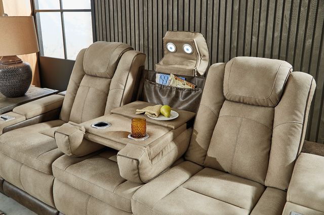 Signature Design by Ashley® Next-Gen DuraPella Sand Power Reclining Sofa with Adjustable Headrest-8