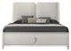 ACME Furniture Laveda Light Gray/Pearl White Eastern King Upholstered Panel Bed-3