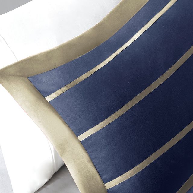 Olliix by Mi Zone Ashton Navy and Khaki Full/Queen Comforter Set-2