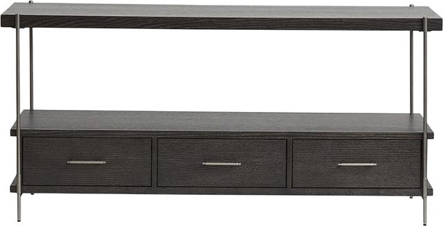 Magnussen Home® Spencer Aged Nickel/Dark Briarsmoke Rectangular Sofa Table-2