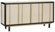 Currey & Company Deanna Black/Ivory Raffia Credenza-0