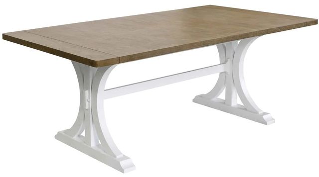 Martin Furniture Bluff Point Tawny Brown Dining Table with Trestle Base-0