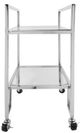 Sagebrook Home 2-Layered 26" x 32" Silver Metal Bar Cart-2