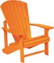 C.R. Plastic Generation Line Orange Classic Adirondack Outdoor Chair-0