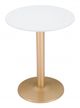 Zuo® Modern Alto Bistro White Bistro Table with Gold Base-1