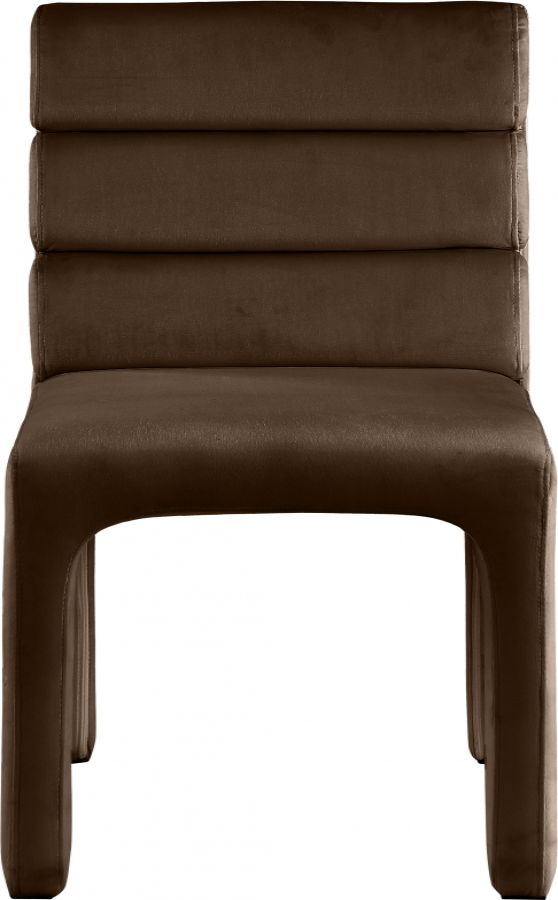Meridian Furniture Kai Brown Velvet Dining Chair-1