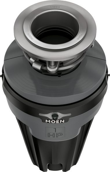Moen® EX Series 1 HP Continuous Feed Black Garbage Disposal-1