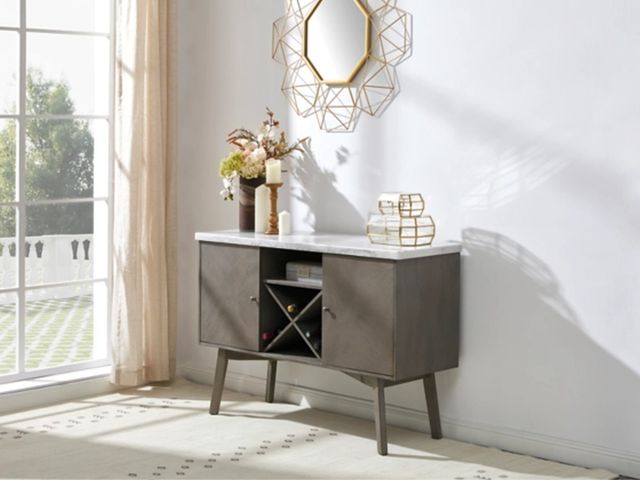 Ashley® Ronstyne Grayish Brown/White Dining Server-1