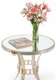 Chelsea House Bauer Mirrored Top Side Table with Gold/Silver Base-1
