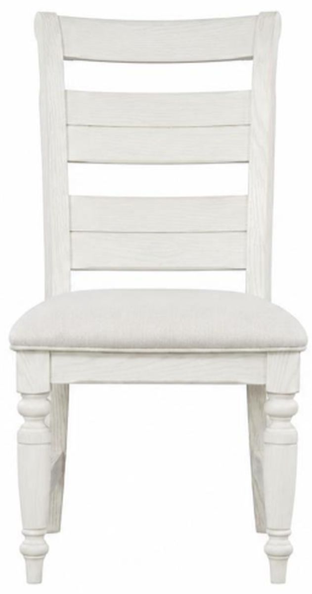 Bernards Bellamy Lane Whitewash Ladder Back Dining Side Chair-2