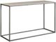 Hammary® Modern Basics Brown Marble Top Sofa Table with Antique Silver Base-0