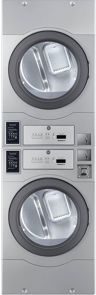 Crossover 2.0 7.0 Cu. Ft. Silver Commercial Gas Dryer-1