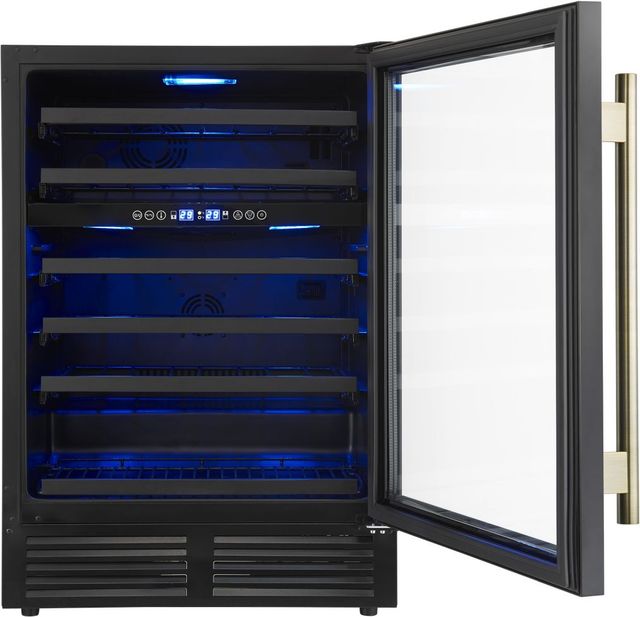 FORNO® Bacchino Series Alta Qualita 24" 4.8 Cu. Ft. Black Wine Cooler -3