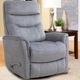 Parker House® Gemini Capri Silver Manual Swivel Recliner-4