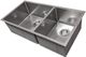 ZLINE Chamonix 36" Undermount Double Bowl Satin Stainless Steel Kitchen Sink-1
