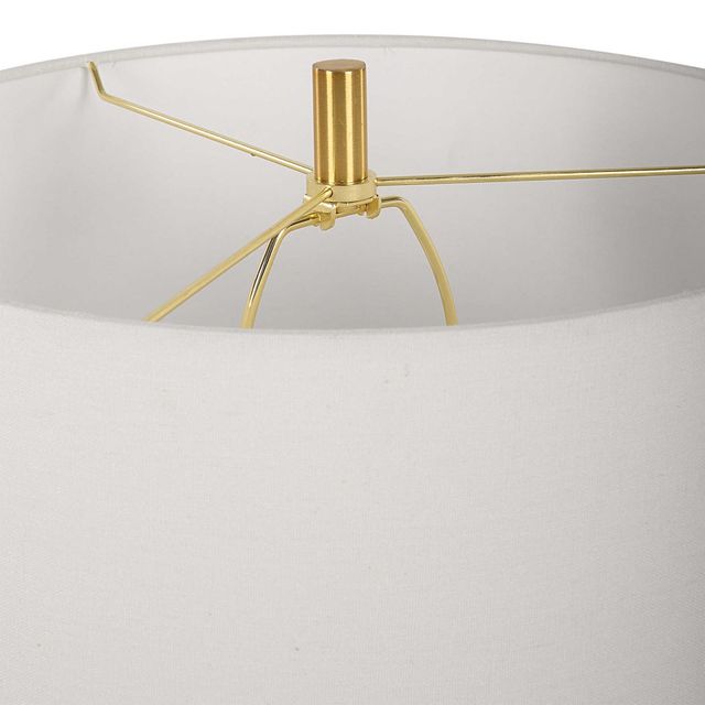 Uttermost® Three Rings Brushed Brass Table Lamp-4