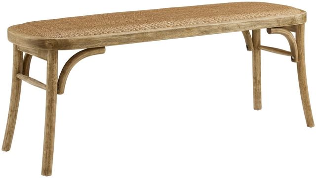 Linon Hyde Brown Bentwood Bench-0