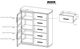 International Furniture Direct Balam White Gentleman's Chest-2