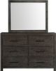 Elements International Shelby Dark Walnut Dresser & Mirror Set-0