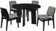 Coaster® Strouse 5-Piece Black/Gray Round Dining Table Set-0